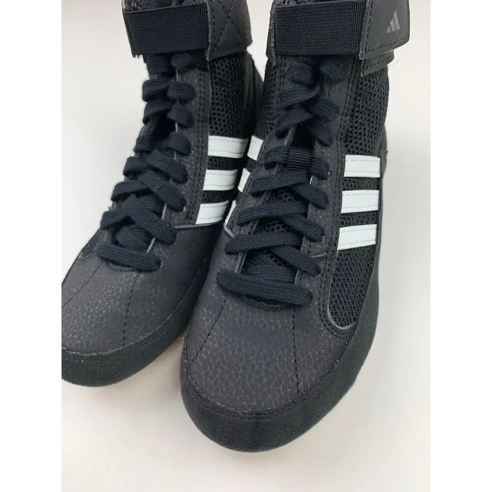 Adidas Youth HVC 2 Wrestling Shoes Black Lace Up Strap AQ3327 Boys Kids 1